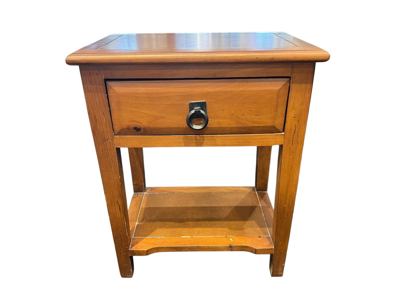 Traditional Asian-Style Wood One-Drawer Child’s End Table / Nightstand (1 of 6)