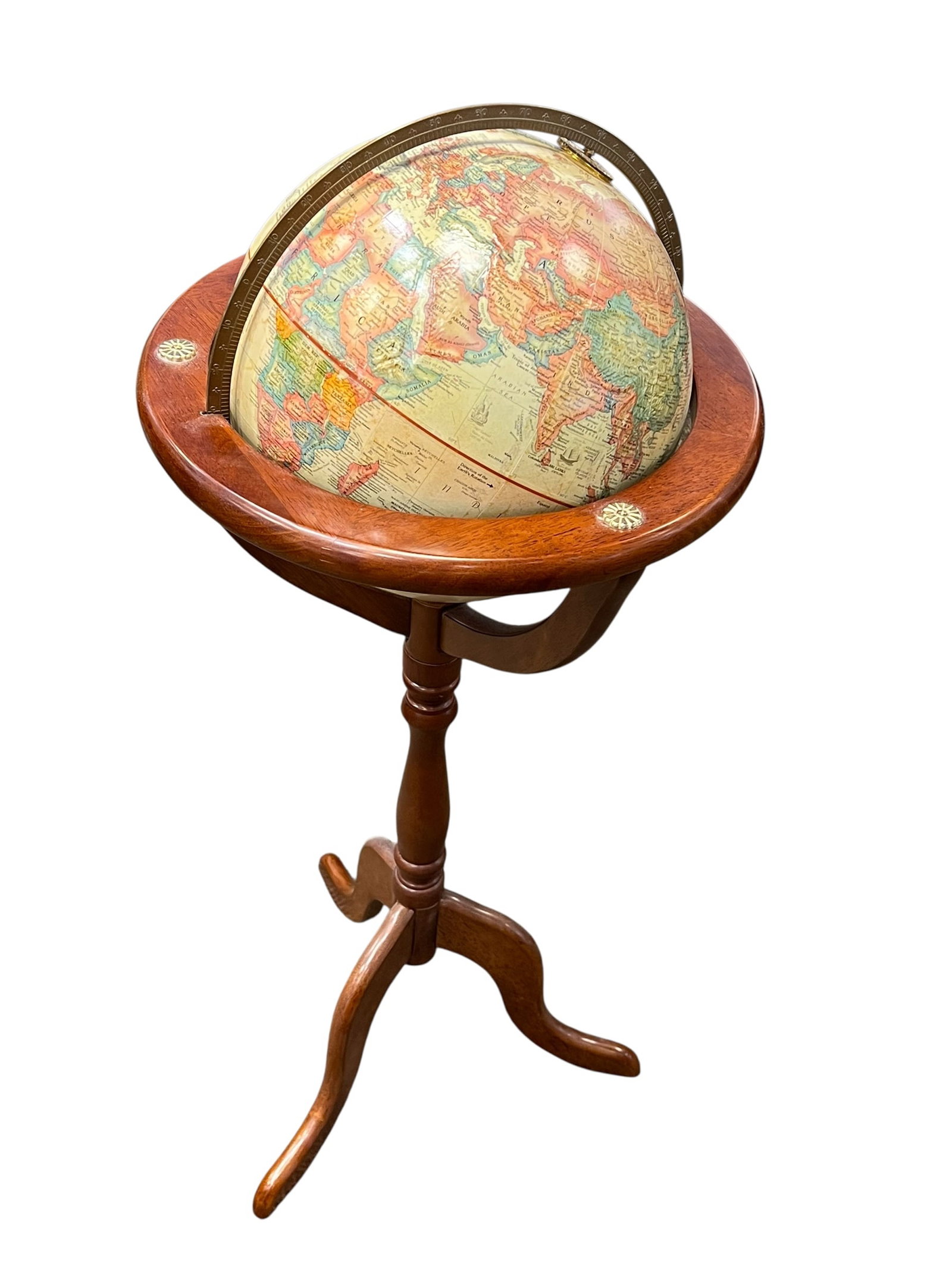 Replogle World Classic 12-Inch Globe on Mahogany Pedestal Stand (1 of 4)