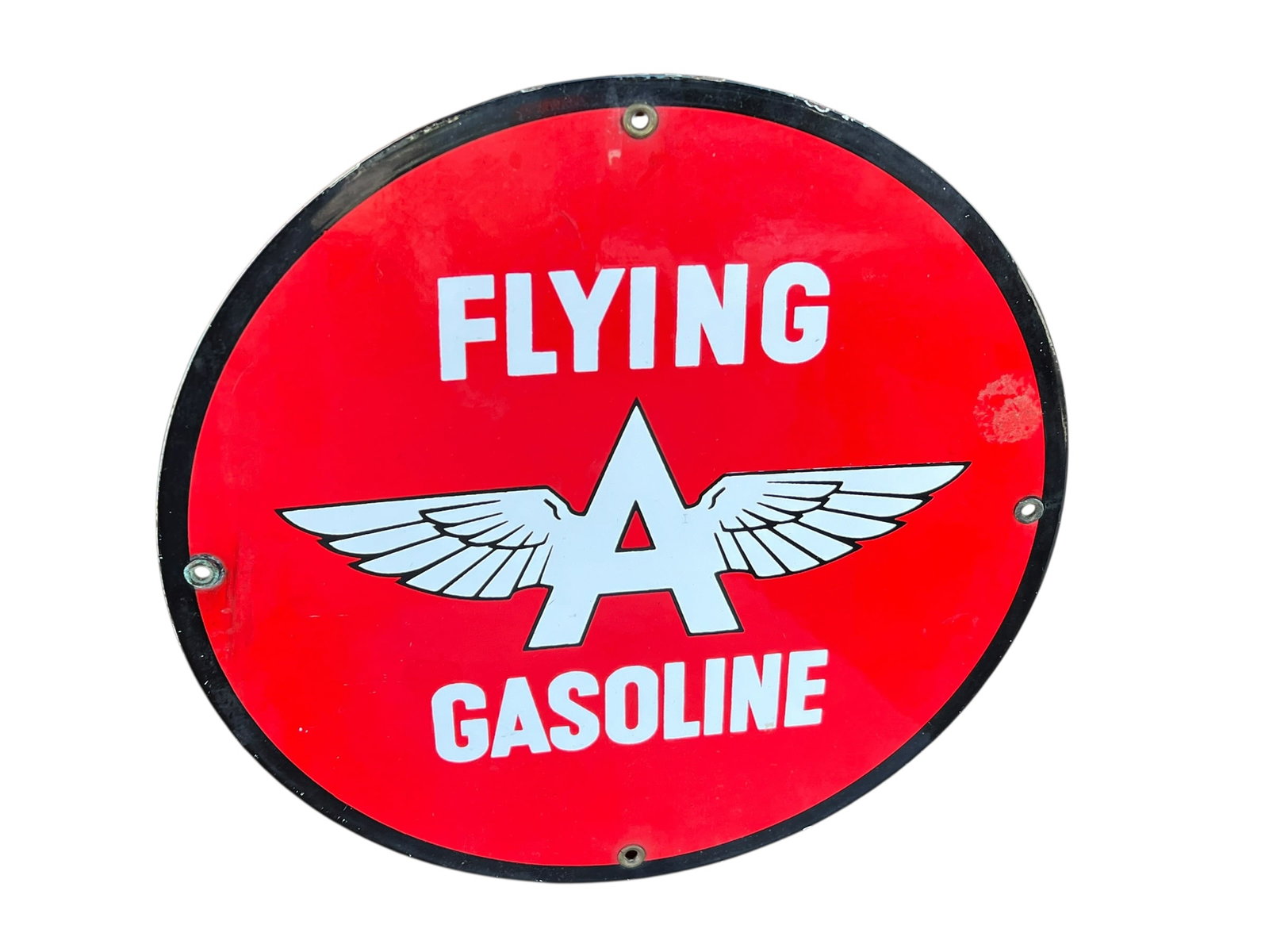 Flying A Gasoline Porcelain Sign (1 of 3)