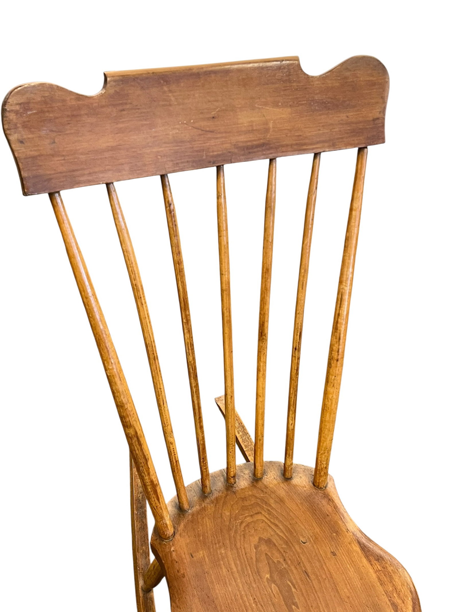 Antique Primitive Windsor-Style Spindle Back Rocking Chair - 3