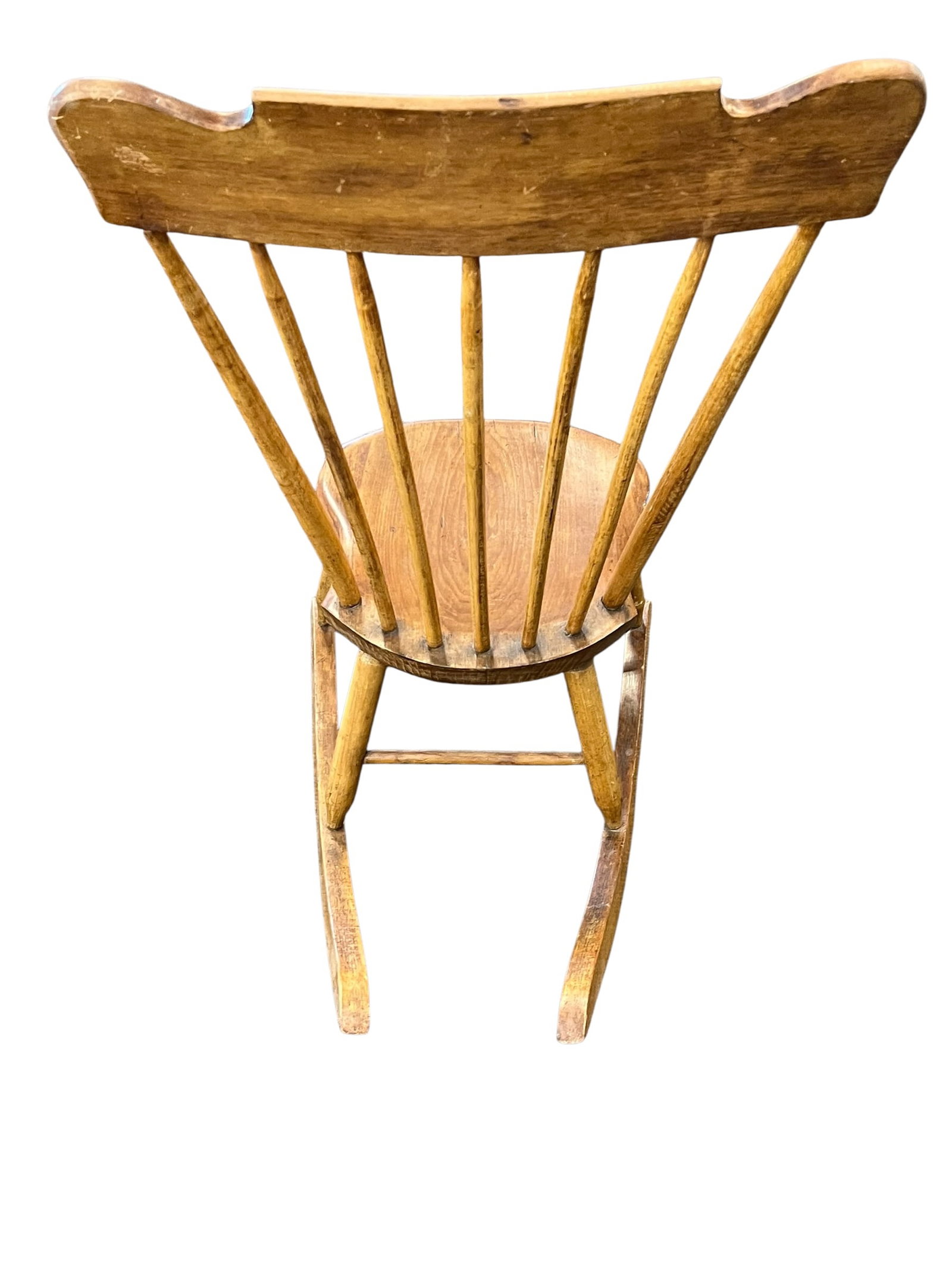 Antique Primitive Windsor-Style Spindle Back Rocking Chair - 5