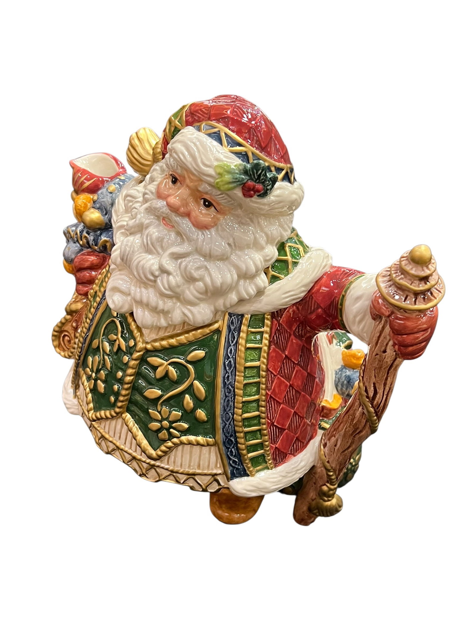 Fitz & Floyd Classics Santa Claus Ceramic Pitcher / Figural Vessel (1 of 8)