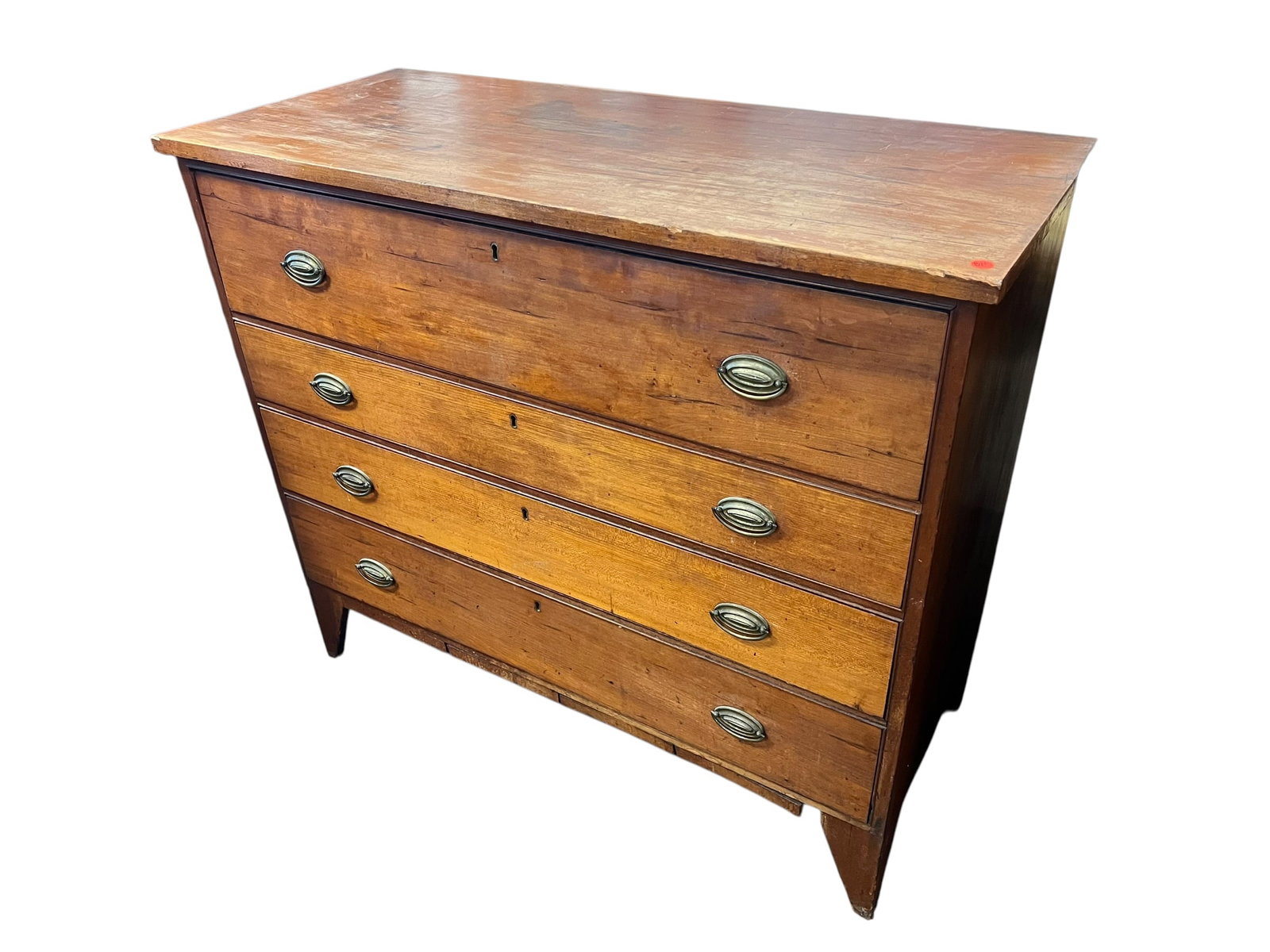 Antique American Federal Style 4-Drawer Chest of Drawers, Dovetailed Construction (1 of 4)
