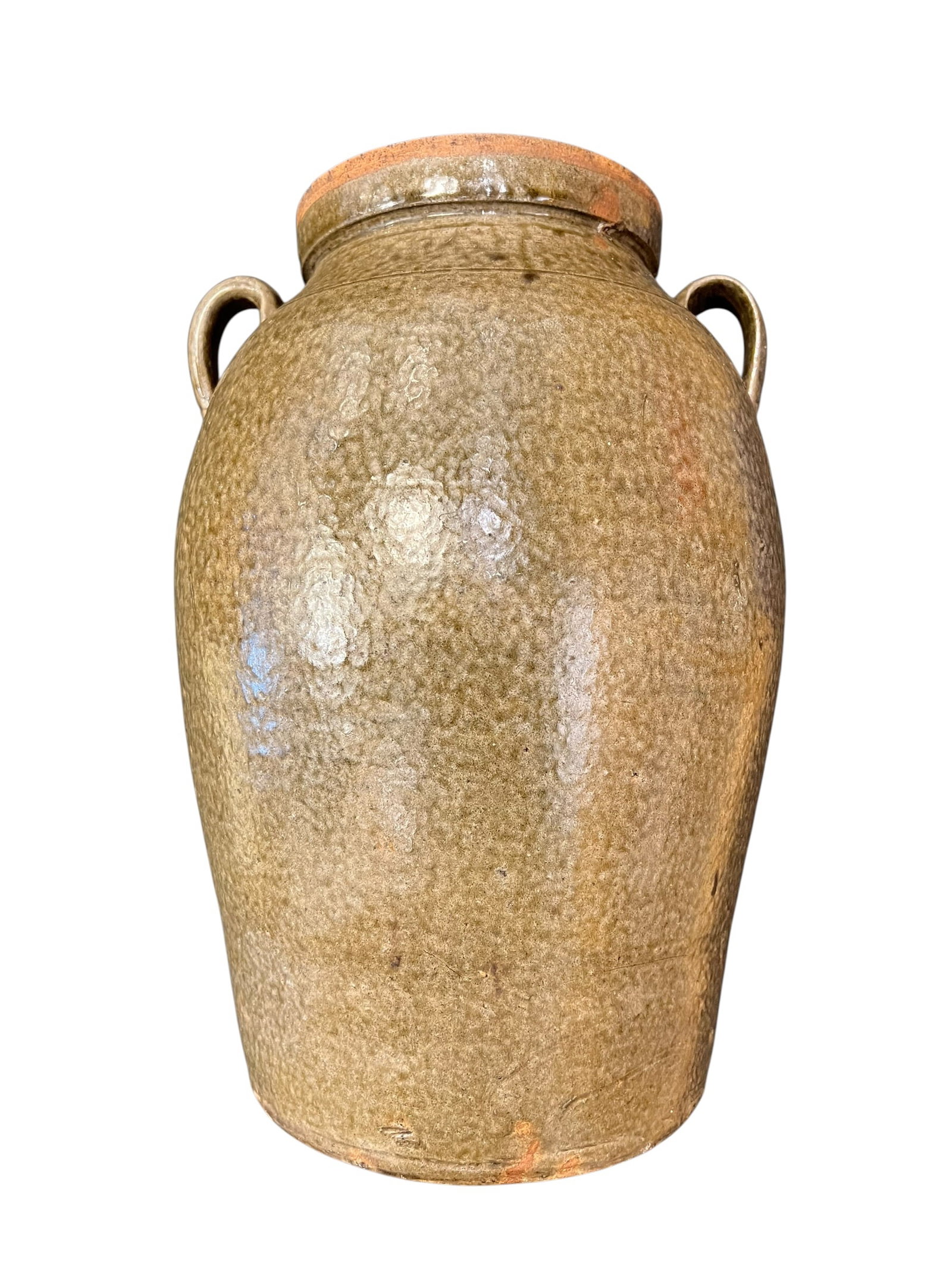 Antique Southern Stoneware 2-Gallon Double-Handled Churn Jar – Alkaline Glaze (1 of 5)