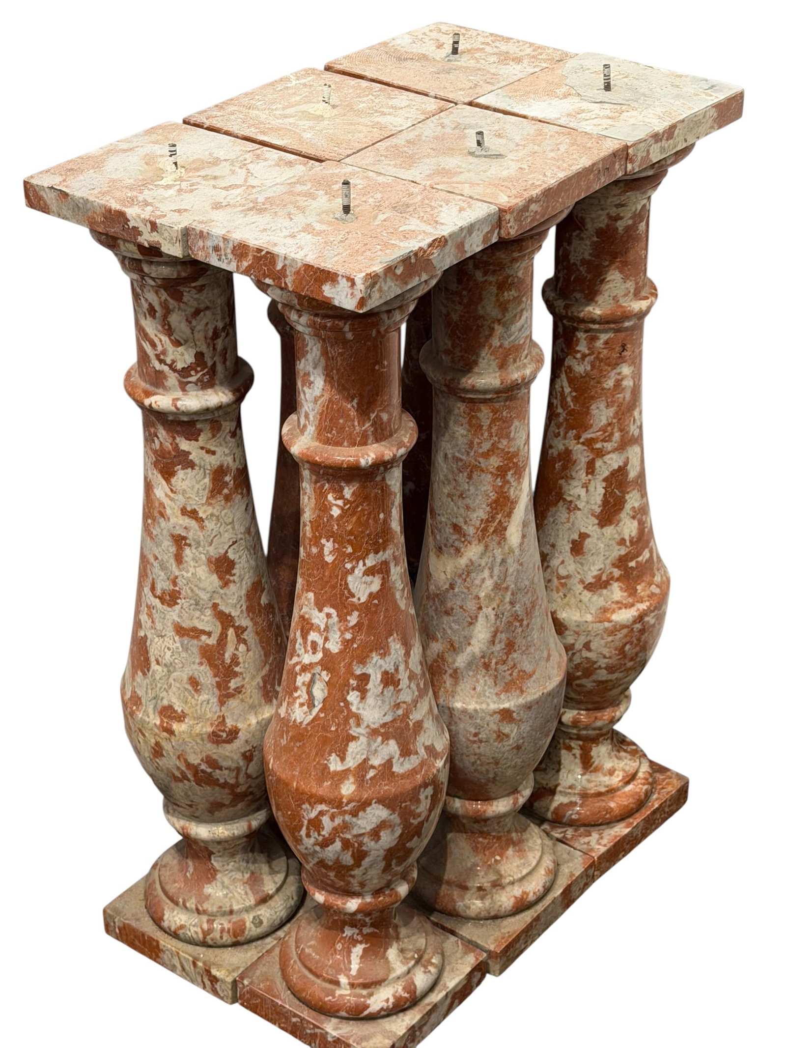 Set of Six Variegated Marble Architectural Balusters / Columns (1 of 3)