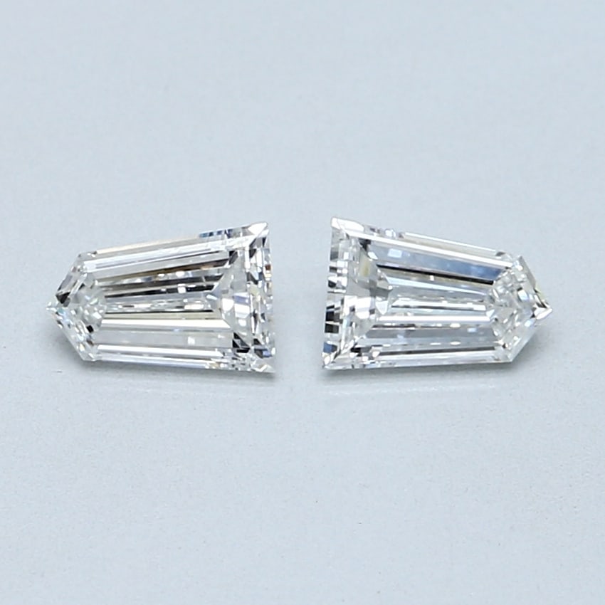 0.60 TCW Pair of Tapered Bullet Shape Natural Loose Diamonds (1 of 1)