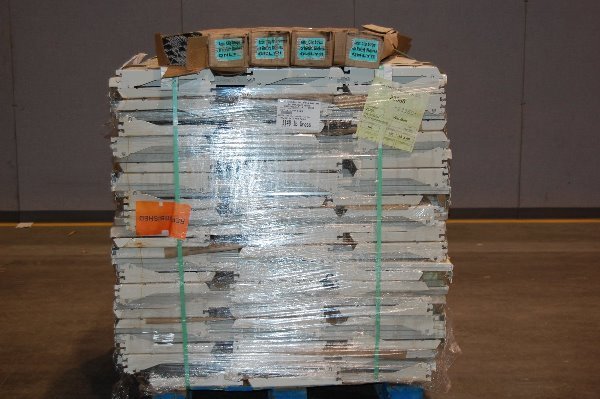 Shelves and Clip on Pricing Label (Strips): Shelves for Merchandise Approximately 105 Shelves and 203 Strips Color: Oyster White Size 48inL x 12inW Weight 1149lbs Quantity: 105 Size: Size 48inL x 12inW Weight: 1149