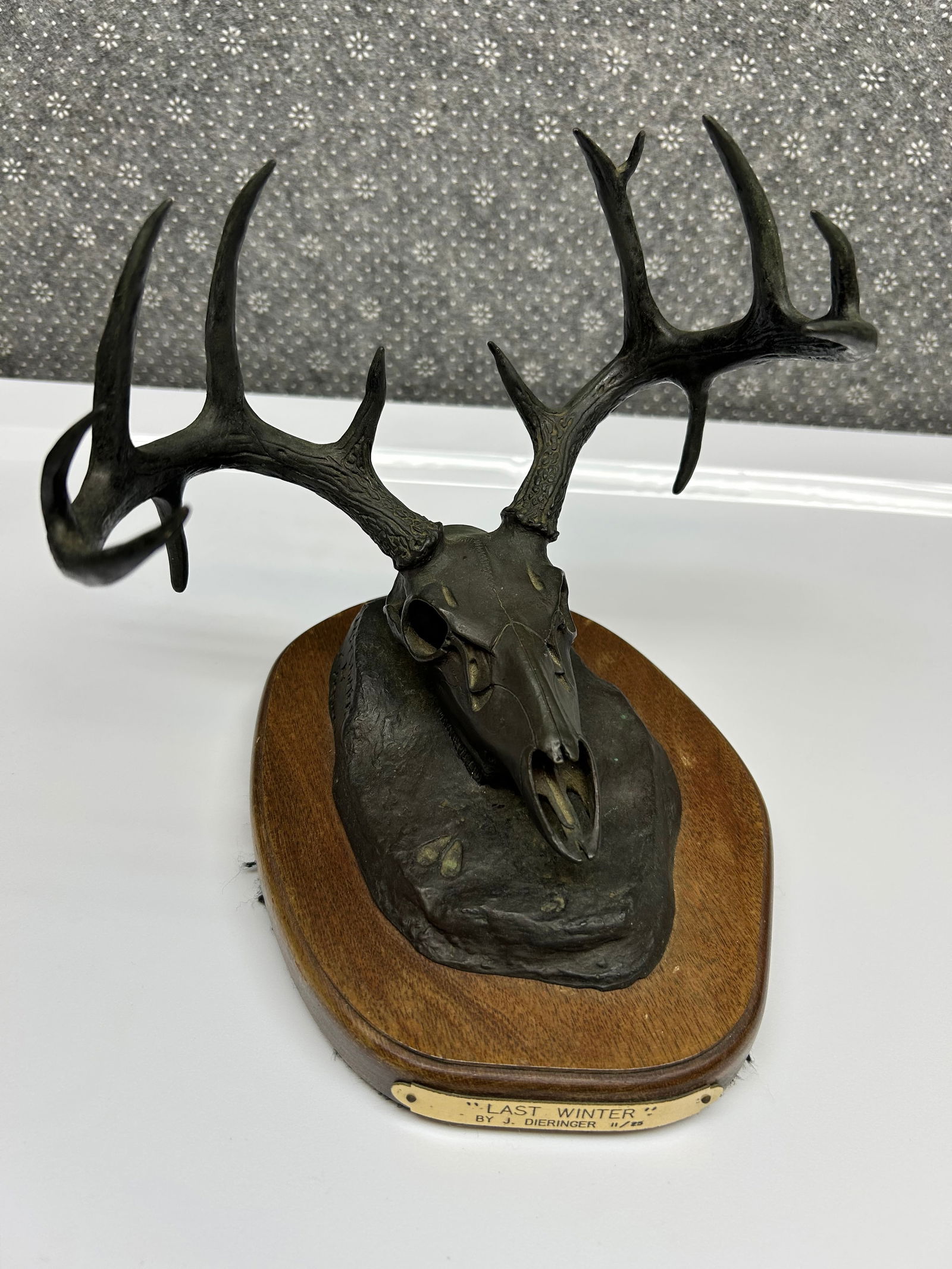 J. Dieringer “Last Winter” bronze desk sculpture (1 of 15)