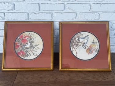 Pair of Transart Industries oriental lithographs