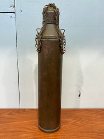 WW2 brass artillery shell trench art canteen/flask