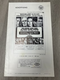 1971 Movie press book SOMETIMES A GREAT NOTION