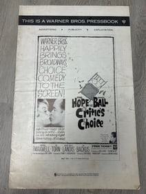 Vintage press book of the movie CRITICS CHOICE - Bob Hope an Lucille Ball