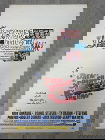 1963 movie theater window, display card of the movie Palm Springs weekend