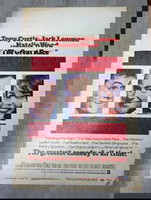 1965 movie theater advertising window card THE AMAZING RACE