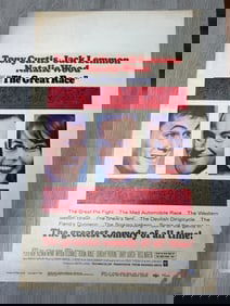 1965 movie theater advertising window card THE AMAZING RACE