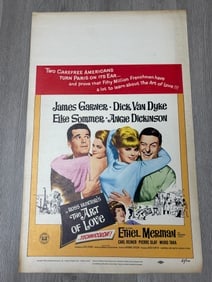 1965 movie theater advertising window card  THE ART OF LOVE JAMES GARNER DICK VAN DYKE