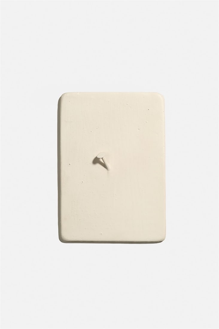 Günther Uecker. ”Traffic Paint”. 1966: Günther Uecker (Wendorf/Mecklenburg 1930 – lives in Düsseldorf). ”Traffic Paint”. 1966 Road marking paint and nail on panel (without the original packaging). 17,5 