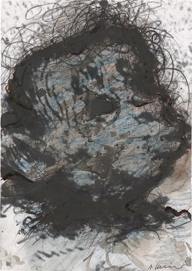 Arnulf Rainer. Untitled, from the series ”Gesichter mit Goya”. 1983/84: Arnulf Rainer (Baden near Vienna 1929 – lives in Enzenkirchen and Tenerife). Untitled, from the series ”Gesichter mit Goya”. 1983/84 Pastel crayon, India ink and watercolour on photo
