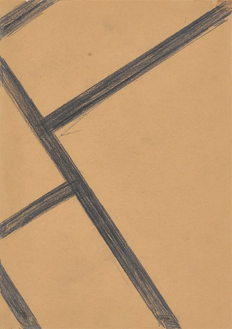 Helmut Federle. ”HF as a Drawing diagon”. 1981 (1 of 4)