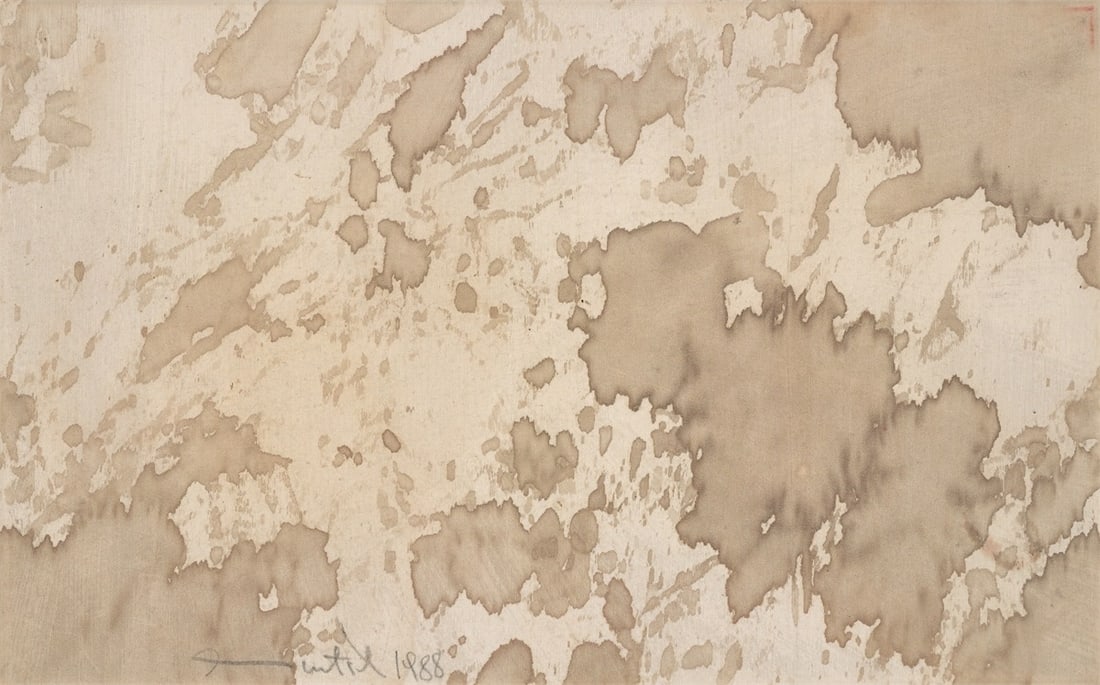 Hermann Nitsch. Untitled, from the series ”Orgien Mysterien Theater”. 1988: Hermann Nitsch (Vienna 1938 – 2022 Mistelbach). Untitled, from the series ”Orgien Mysterien Theater”. 1988 Mixed media with emulsion paint and blood on cotton. 23,6 × 