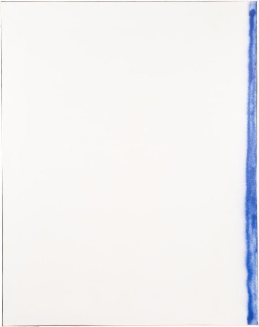 David Ostrowski. ”F (A thing is a thing in a whole which it's not)”. 2014: David Ostrowski (Cologne 1981 – lives in Cologne). ”F (A thing is a thing in a whole which it's not)”. 2014 Acrylic and lacquer on canvas, with artist's framing. 240 × 