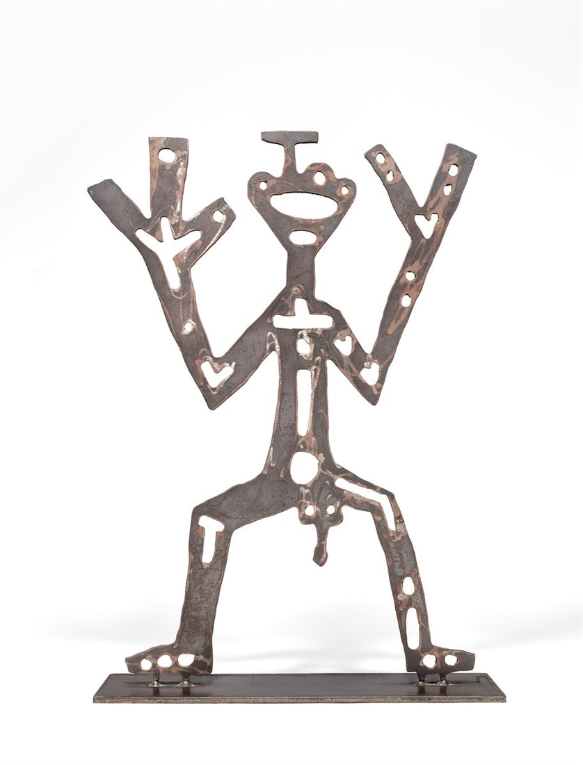 A.R. Penck. ”T”. 1991: A.R. Penck (Dresden 1939 – 2017 Zurich). ”T”. 1991 Steel, treated. 85 × 59,9 × 19,9 cm (33 ½ × 23 ⅝ ×