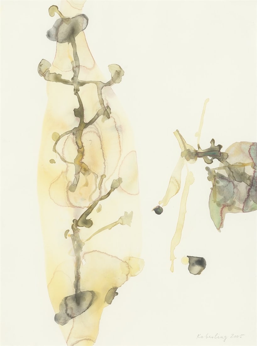 Bernd Koberling. Untitled. 2005: Bernd Koberling (Berlin 1938 – lives in Berlin). Untitled. 2005 Watercolour on Arches wove paper, in original frame. 76,5 × 57 cm (frame: