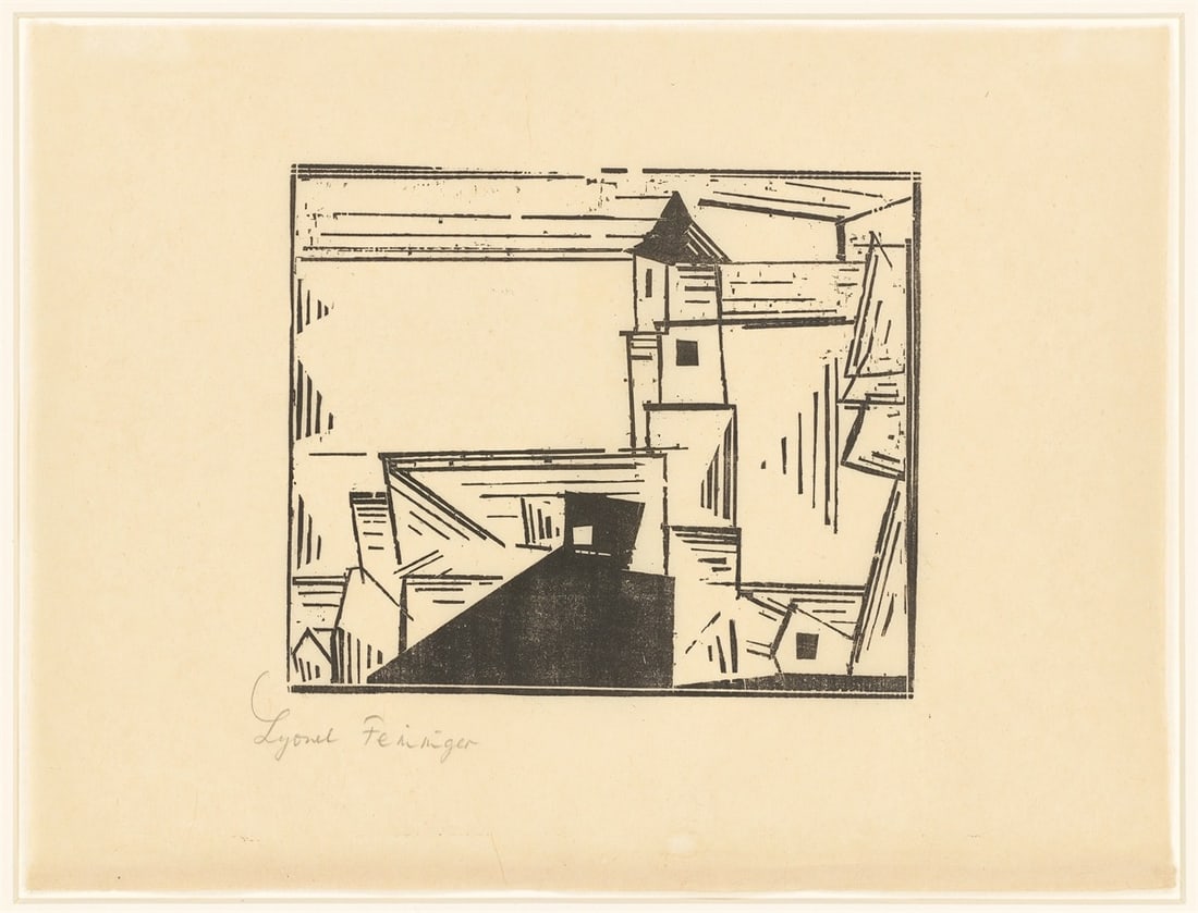 Lyonel Feininger. ”Gelbe Dorfkirche, 3”. 1931 - 2