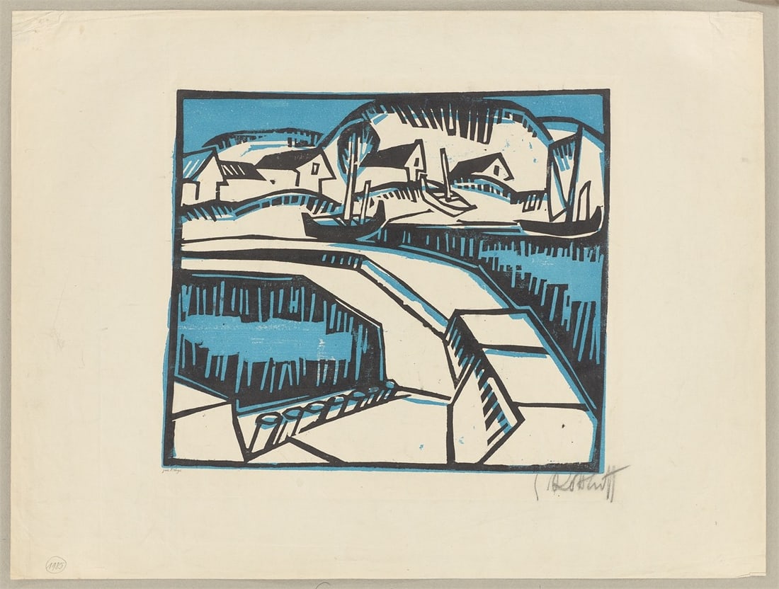 Karl Schmidt-Rottluff. ”Dünen und Mole”. 1917/23 - 2
