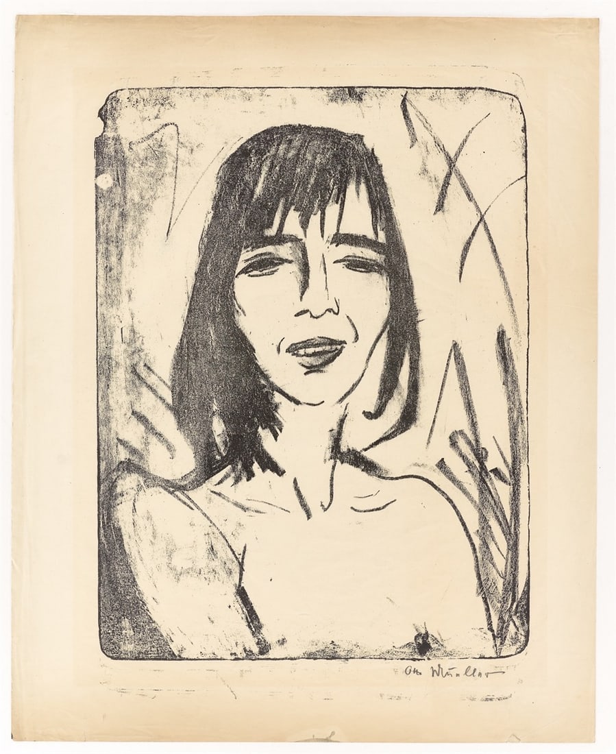 Otto Mueller. ”Brustbild Maschka 2 (Ophelia)”. 1912 - 2