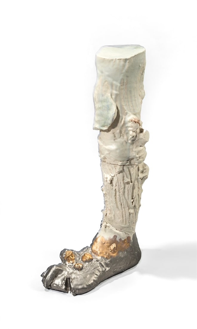 Gert and Uwe Tobias. Untitled (leg). Circa 2016: Gert and Uwe Tobias (Brasov/Romania 1973 – live in Cologne). Untitled (leg). Circa 2016 Ceramic, glazed. 97 × 50 × 18 cm