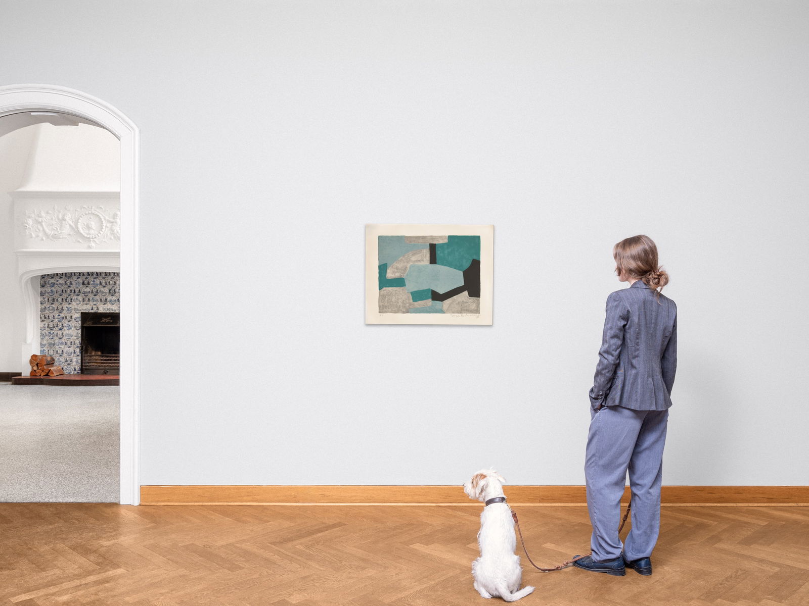 Serge Poliakoff. ”Composition grise, verte et bleue”. 1966 - 3