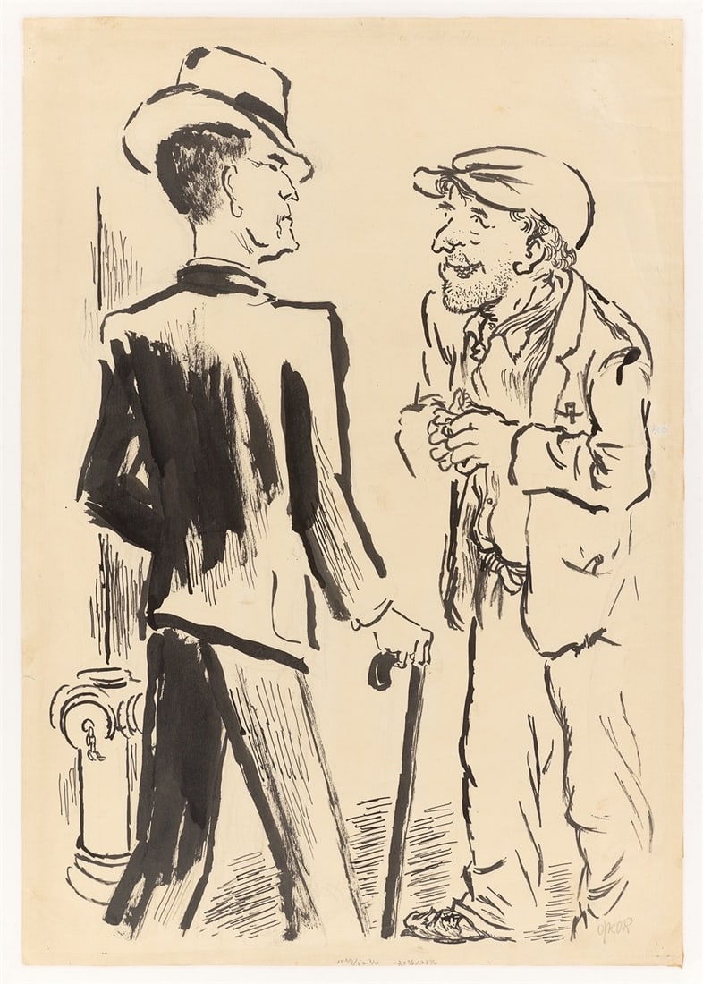 George Grosz. ”Herr und Bettler”. - 2
