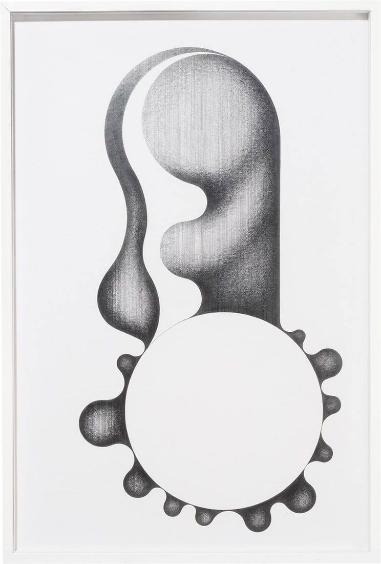 Charity Lot - Francesco Igory Deiana. ”Mystic”. 2019: Francesco Igory Deiana (Milan 1986 – lives in New York). ”Mystic”. 2019 Graphite on museum cardboard. Frame: 80 × 53 cm (31 ½ × 20
