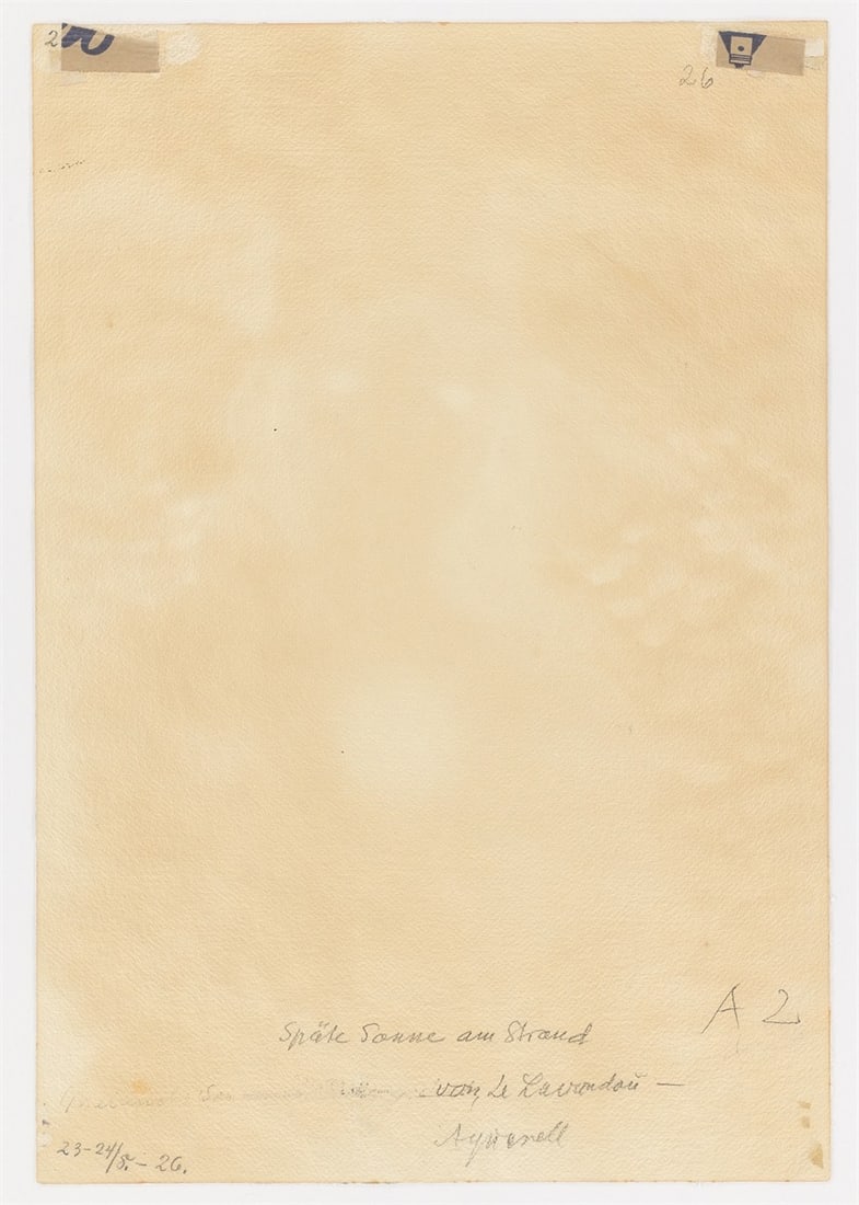 Conrad Felixmüller. ”Späte Sonne am Strand von Le Lavandou”. 1926 - 3