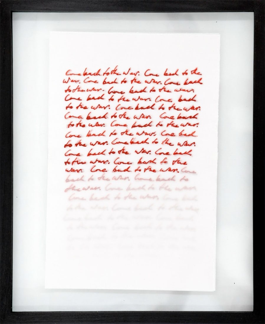 Charity Lot - Annabel Daou. ”come back to the war, my love”. 2011 (1 of 1)