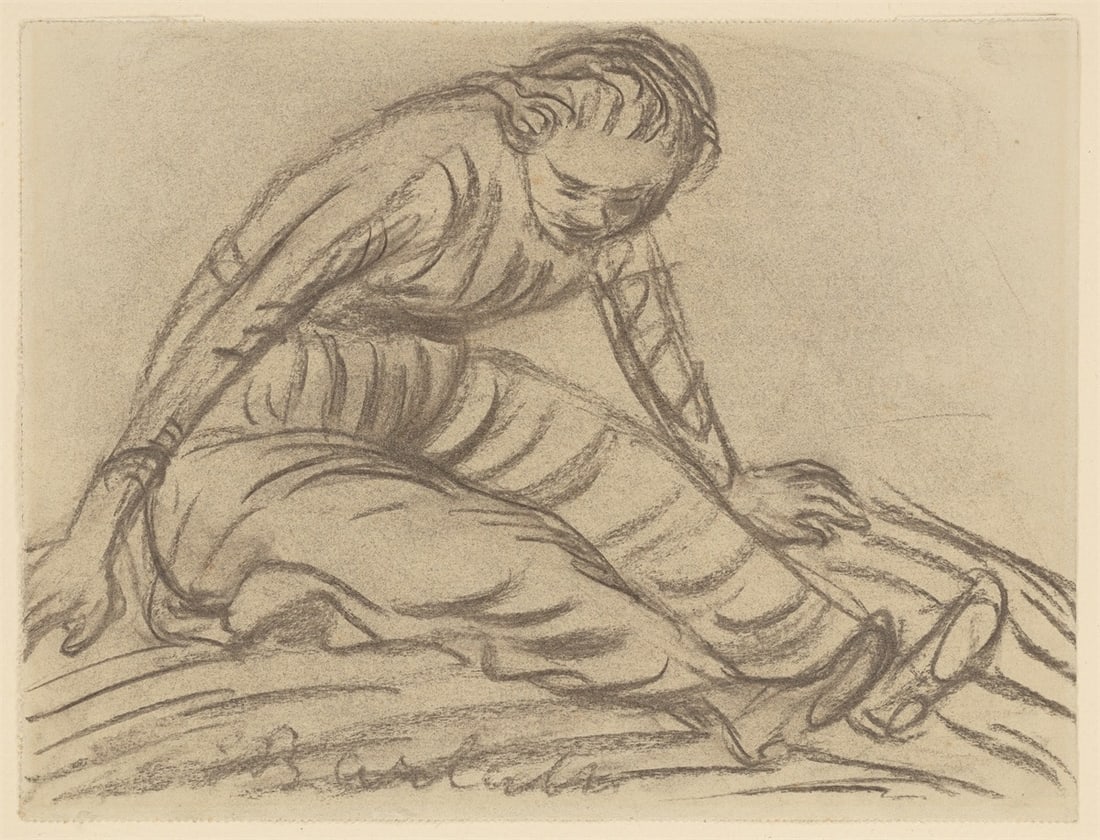 Ernst Barlach. ”Sitzendes Mädchen”. 1913 - 2