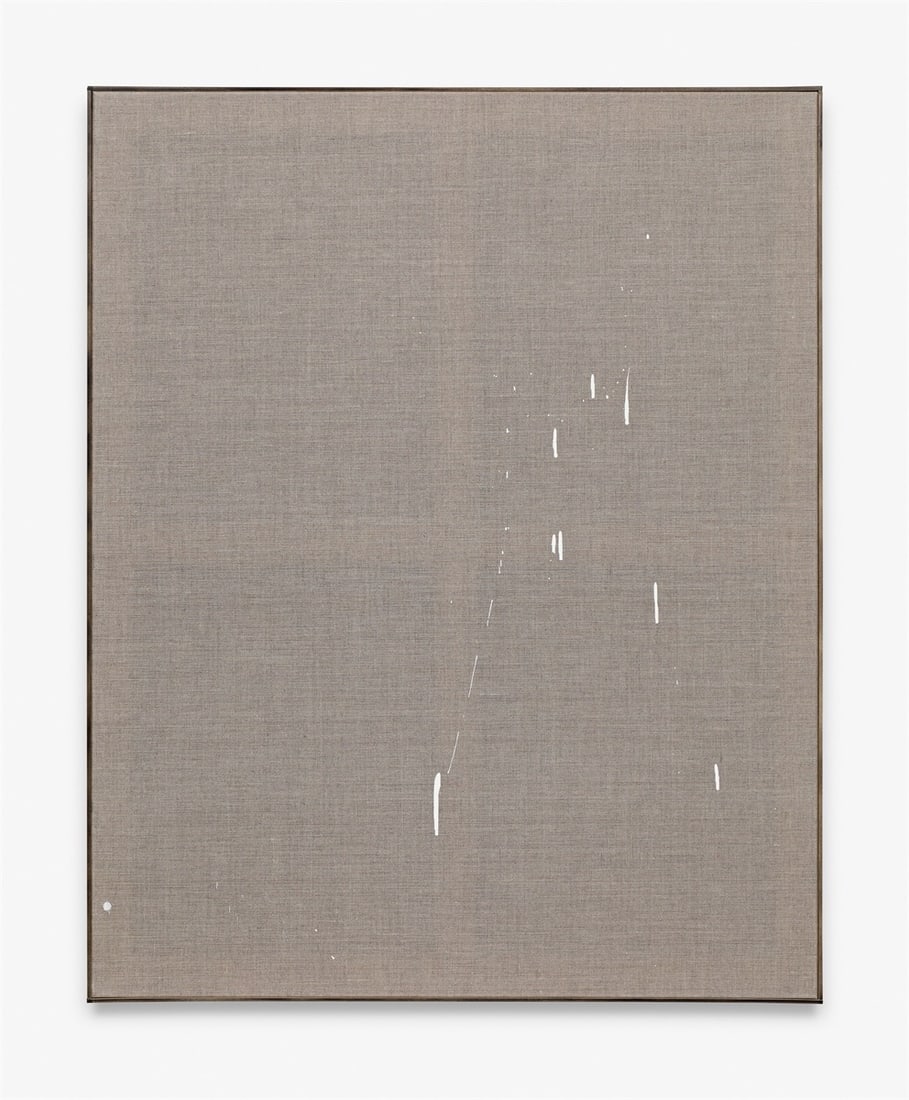 David Ostrowski. ”F (Dann lieber nein)”. 2013: David Ostrowski (Cologne 1981 – lives in Cologne). ”F (Dann lieber nein)”. 2013 Acrylic and lacquer on canvas, with artist's framing. 100,3 × 80 cm (39 ½