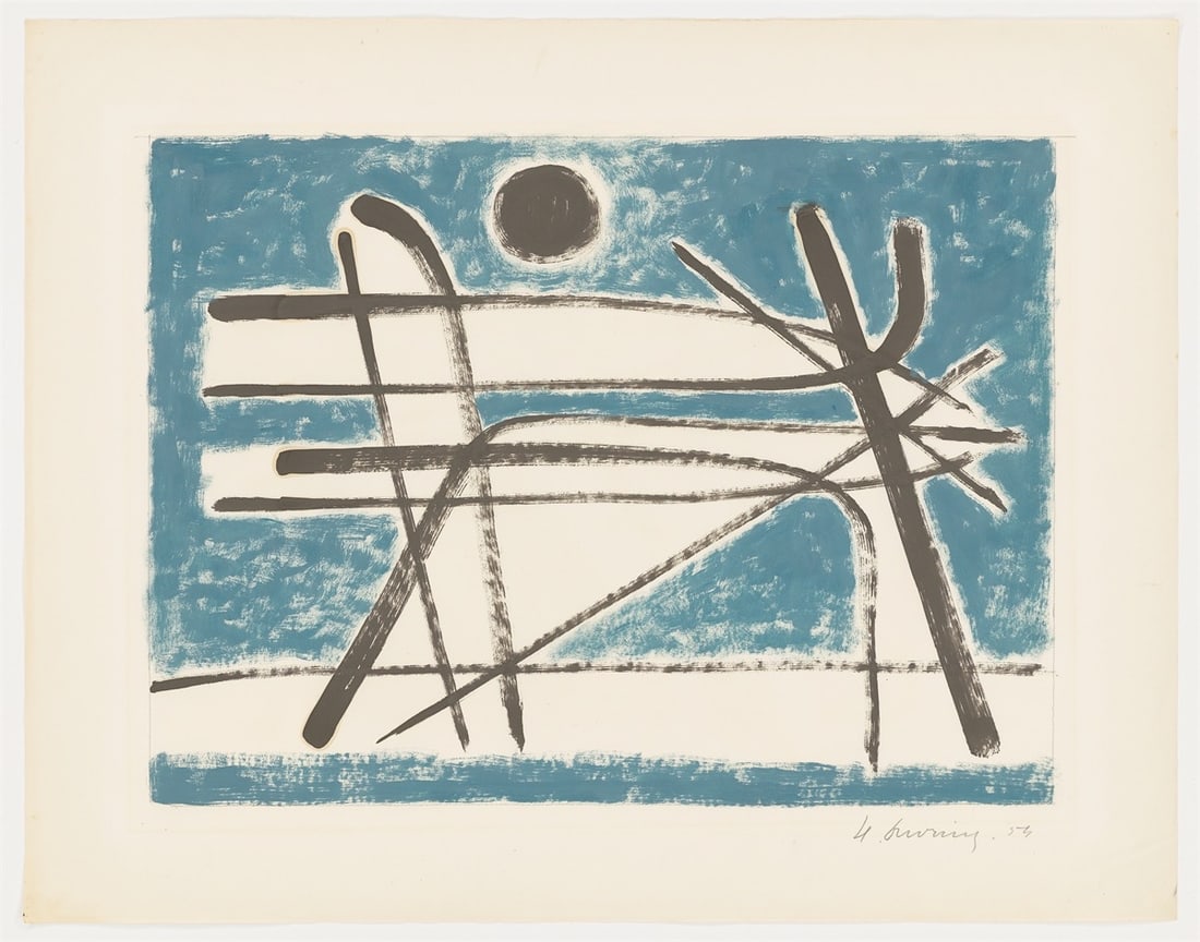 Heinrich Maria Davringhausen. ”Schwarze Sonne mit Blau”. 1954 - 2