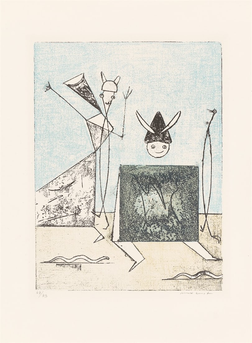 Max Ernst. ”Zu: Pierre Hebey, Festin”. 1974 - 2