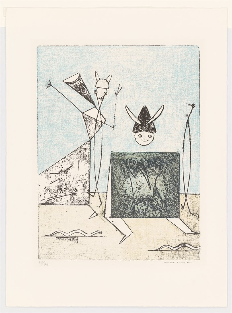 Max Ernst. ”Zu: Pierre Hebey, Festin”. 1974 - 3