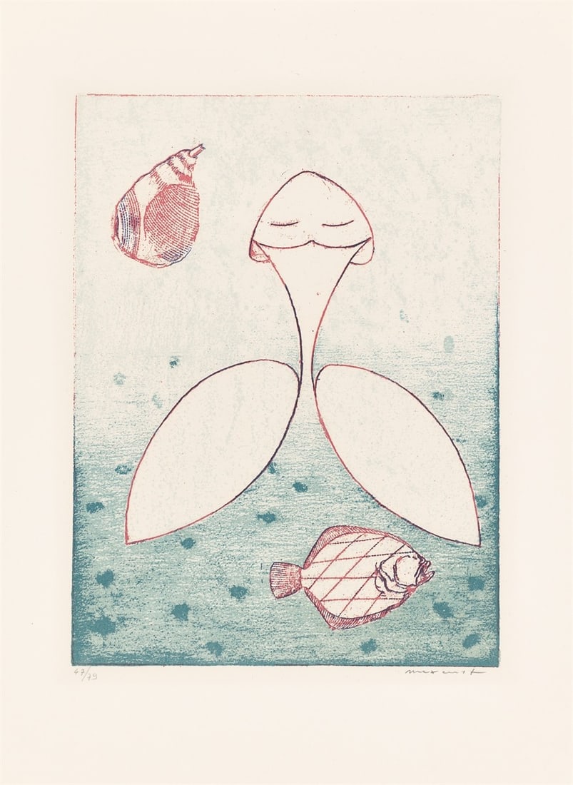 Max Ernst. ”Zu: Pierre Hebey, Festin”. 1974 - 6