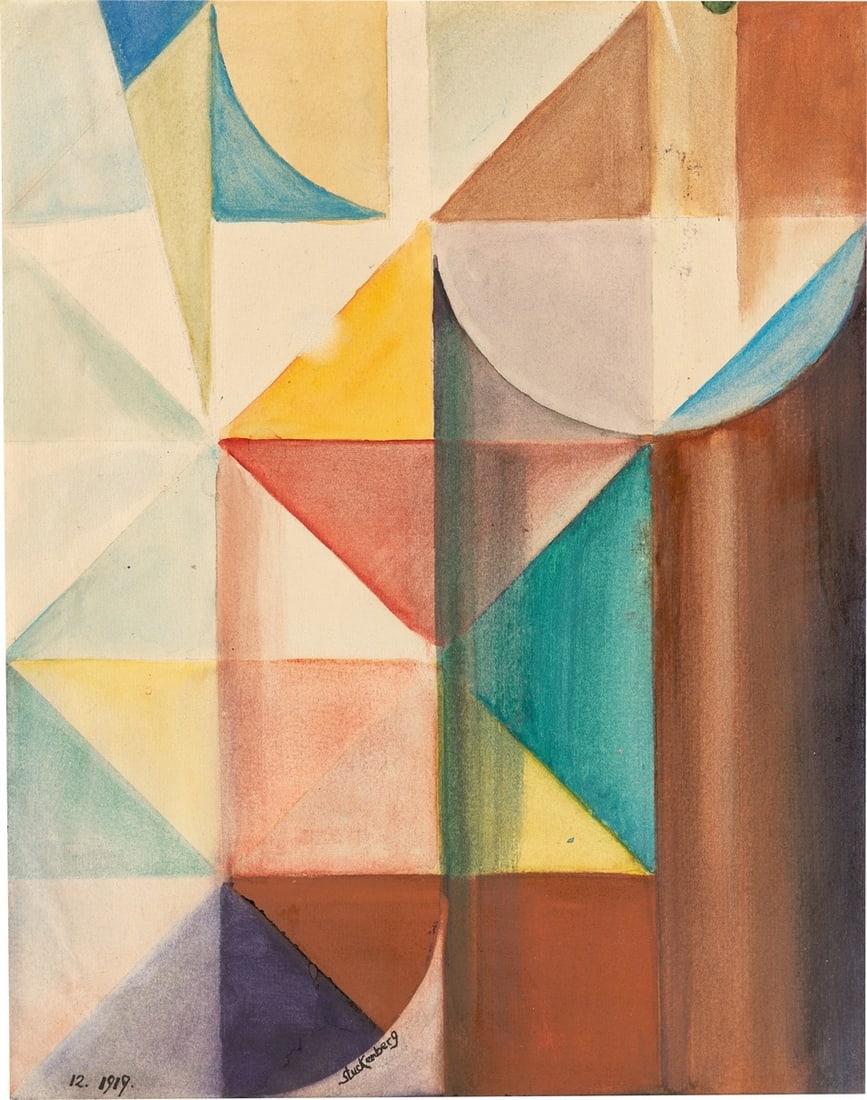 Fritz Stuckenberg. Untitled. 1919: Fritz Stuckenberg (Munich 1881 – 1944 Füssen). Untitled. 1919 Gouache and pencil on paper. 37 × 29,3 cm (14 ⅝ × 11 ½ in.).