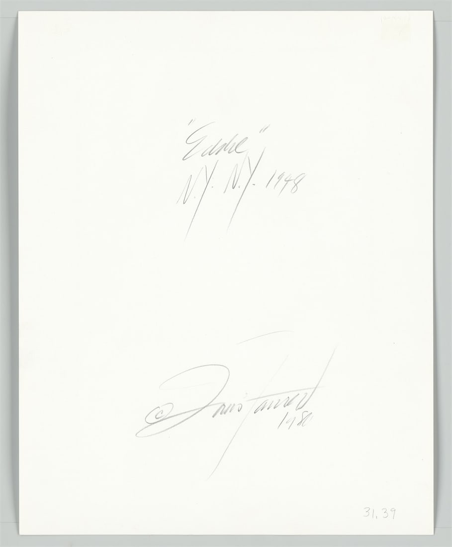 Louis Faurer. ”Eddie, N.[ew] Y.[ork], N.Y.”. 1948 - 4