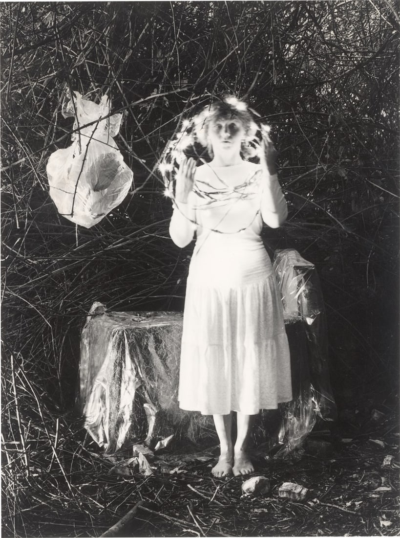 Dieter Appelt. Ophelia mit Lichterkranz, from the Sequence ”Erinnerungsspur”, 1977–: Dieter Appelt (Niemegk/Brandenburg 1935 – lives in Berlin). Ophelia mit Lichterkranz, from the Sequence ”Erinnerungsspur”, 1977–1979. 1978 Vintage. Gelatin silver print. 