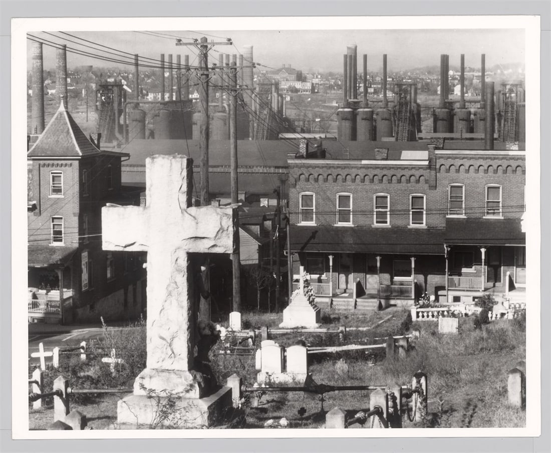 Walker Evans. Bethlehem Graveyard and Steel Mill, Pennsylvania. 1935 - 3