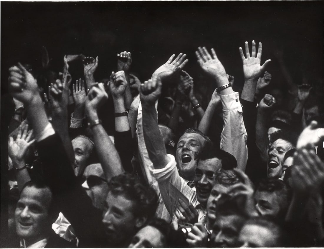 Ed van der Elsken. Audience at the concert of Benny Goodman in the village Blokker, 15 May. 1958: Ed van der Elsken (Amsterdam 1925 – 1990 Edam). Audience at the concert of Benny Goodman in the village Blokker, 15 May. 1958 Vintage. Gelatin silver print. Agfa paper. 30,8 × 40,