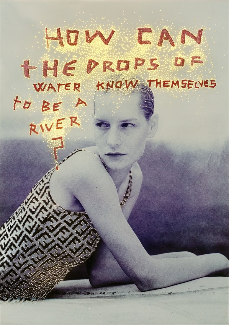 Daniele Buetti. Light box # 87. How can the Drops of Water know themselves to be a River?. 2002: Daniele Buetti (Fribourg/Switzerland 1956 – lives in Zurich and Münster). Light box # 87. How can the Drops of Water know themselves to be a River?. 2002 C-print, perforated and treated
