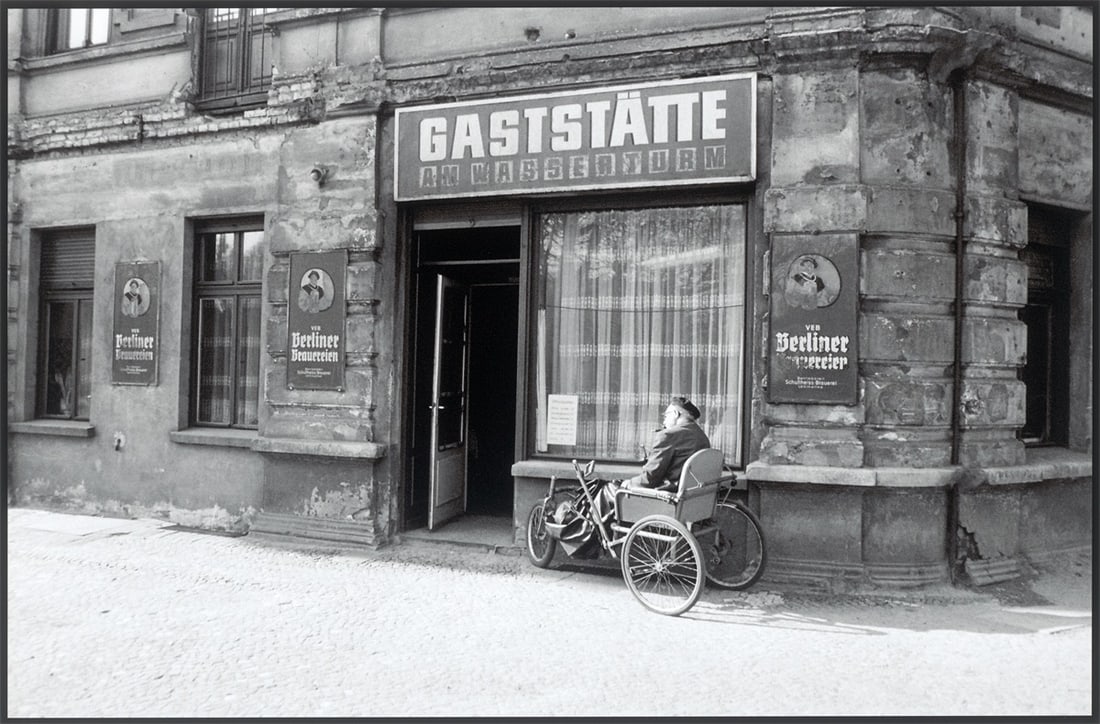 Harald Hauswald. ”Am Wasserturm” / Bahnhof Lichtenberg. 1982 and 1980: Harald Hauswald (Radebeul 1954 – lives in Berlin). ”Am Wasserturm” / Bahnhof Lichtenberg. 1982 and 1980 2 Inkjet prints. 35 × 53 cm