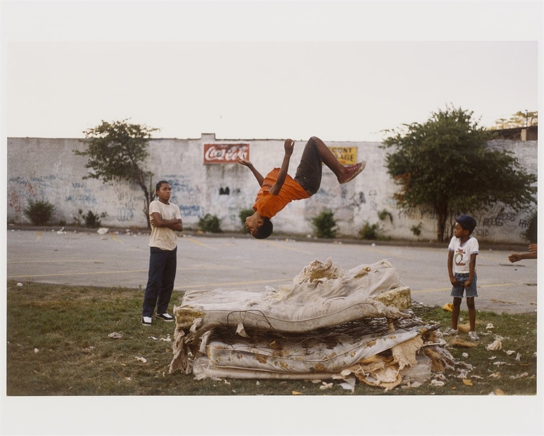 Jamel Shabazz. Flying High, Brooklyn, NYC. 1982 - 2